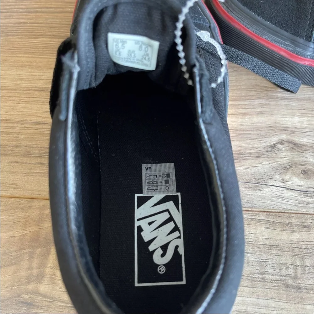 NEW VANS Old Skool Flame Wall Black Black Skate Shoes Sneakers Mens 6.5 Womens 8 - Picture 7 of 7